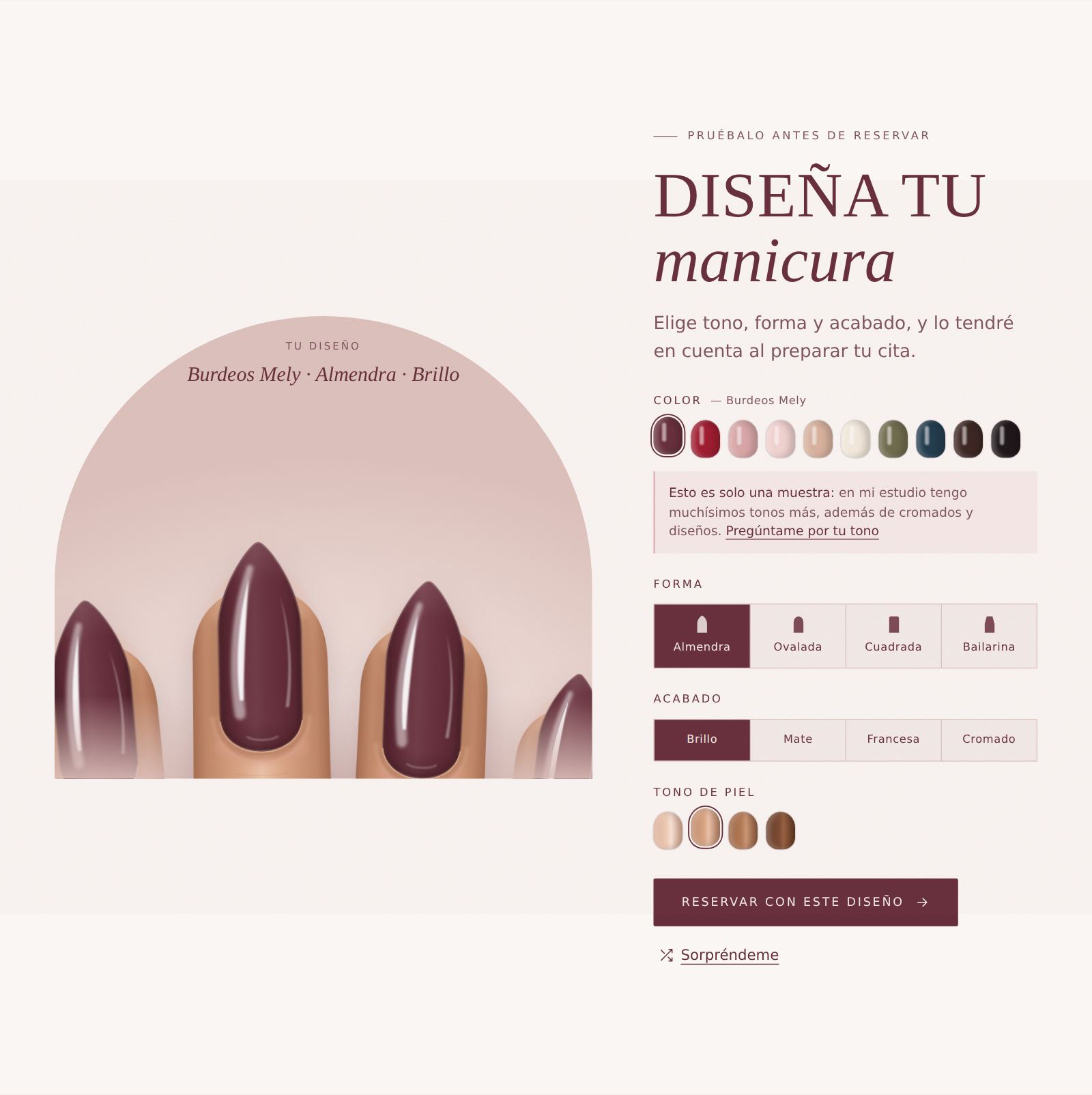 Diseña tu manicura: uñas ilustradas en SVG con tono, forma y acabado