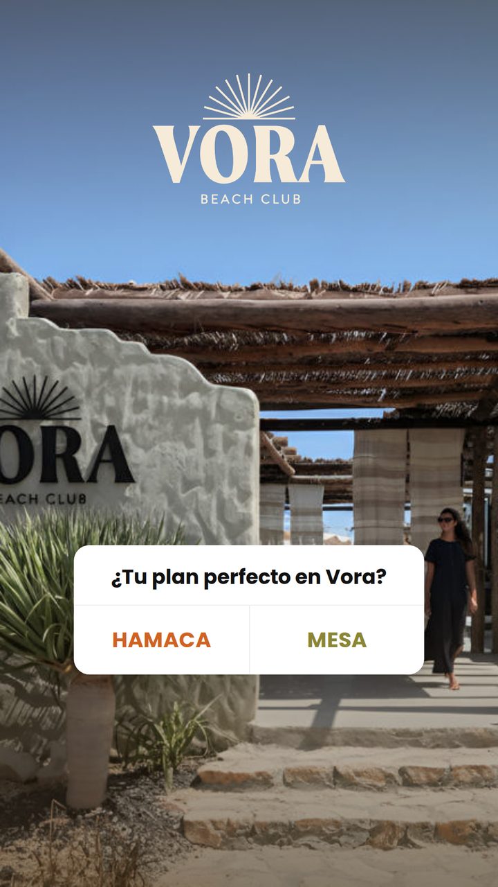 Vora, story: Encuesta